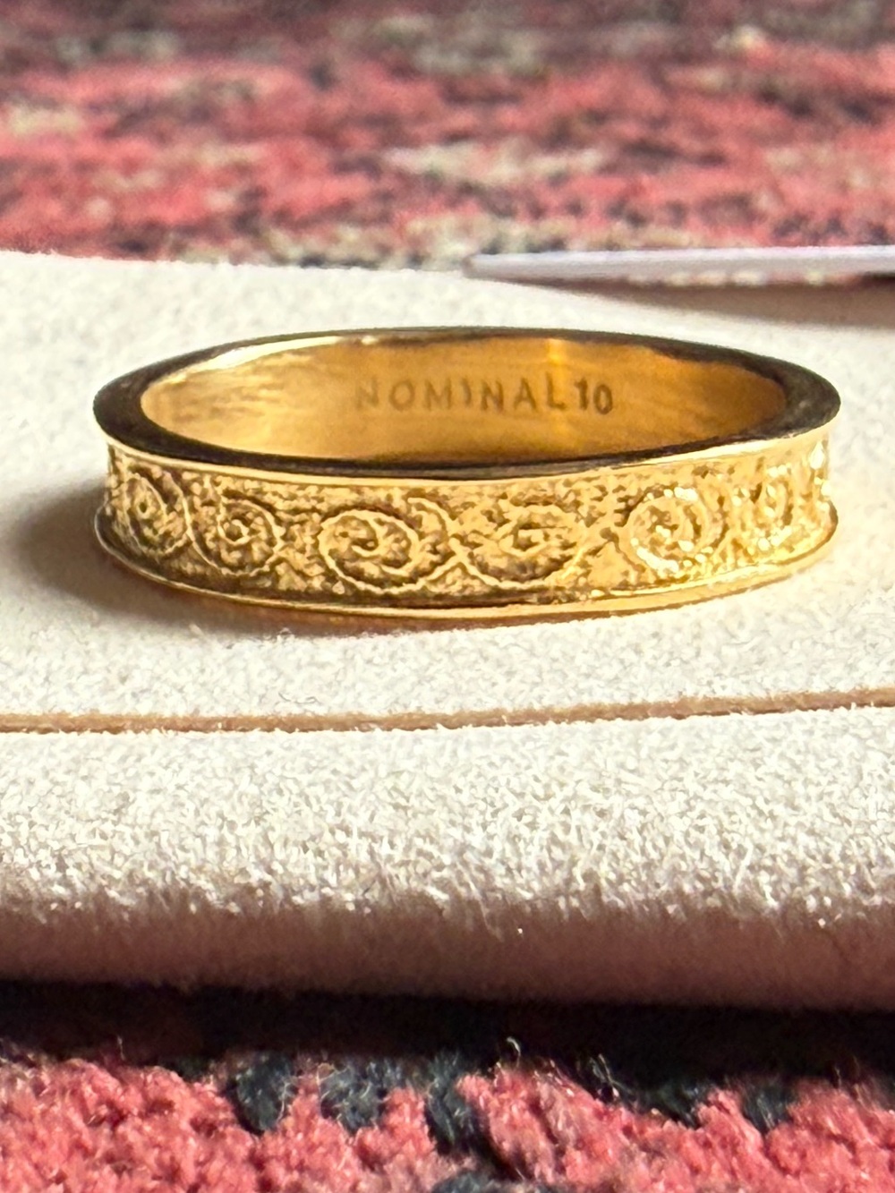 Nominal Vintage Royalty Ring Gold With Velvet Pouch (NWT) - Picture 7 of 11